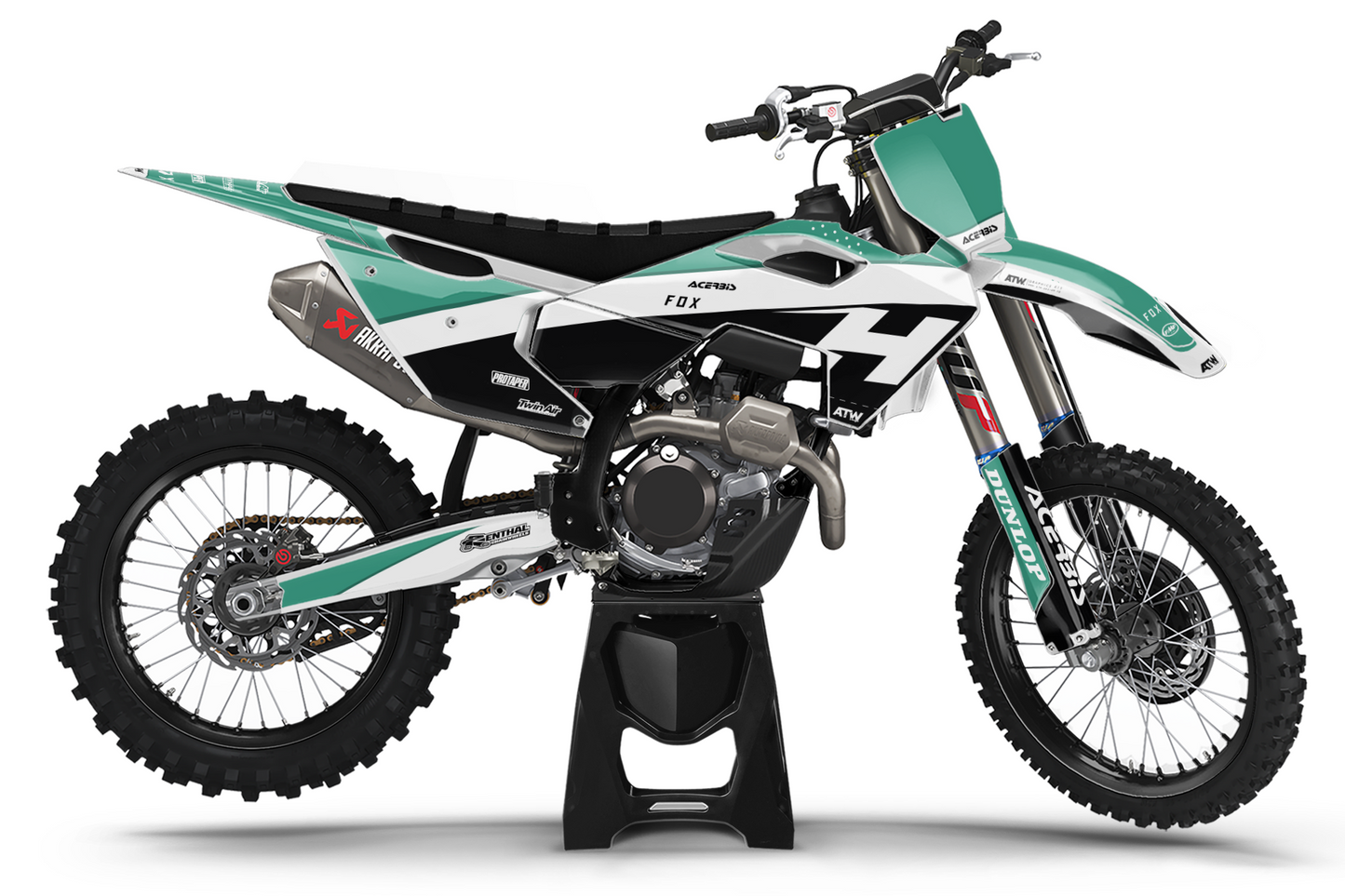 Kit déco motocross “Wave” Husqvarna Turquoise