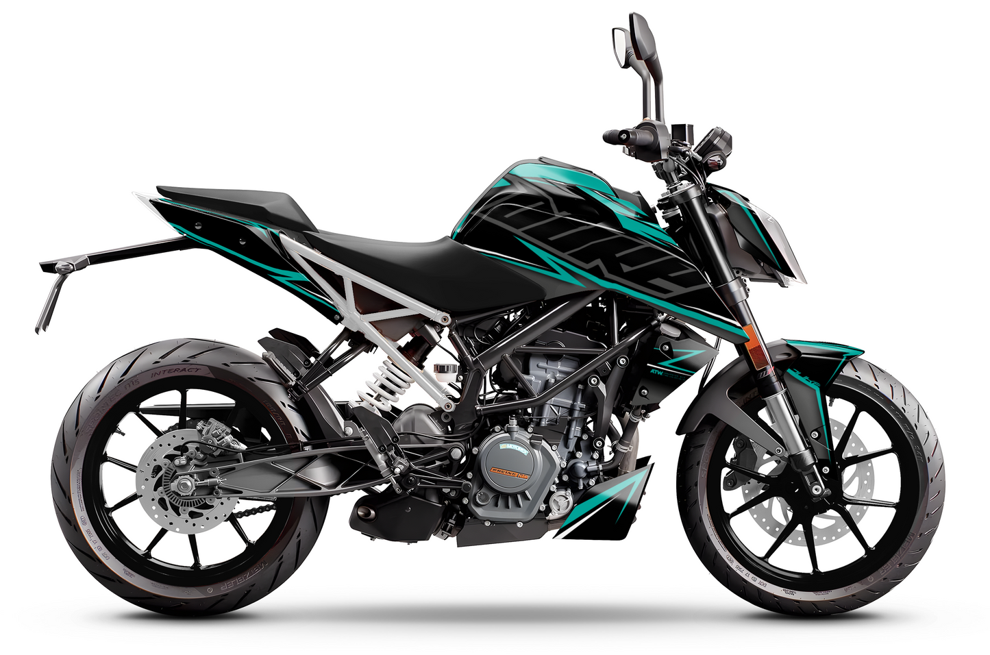 Kit déco Moto “Shadow” KTM 125 DUKE Turquoise