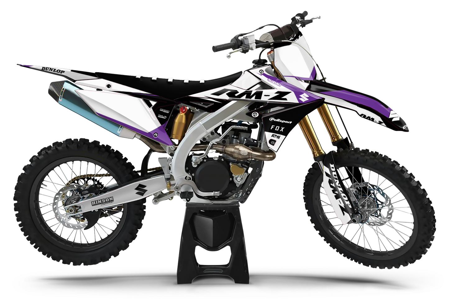 Kit déco motocross “Stock” Suzuki 450 RM-Z Violet