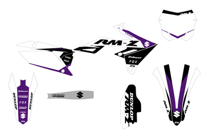 Kit déco motocross “Stock” Suzuki 450 RM-Z Violet