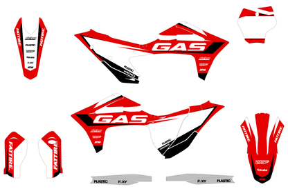 KIT DÉCO MOTOCROSS “GROUND” POUR GASGAS EC-ECF ROUGE