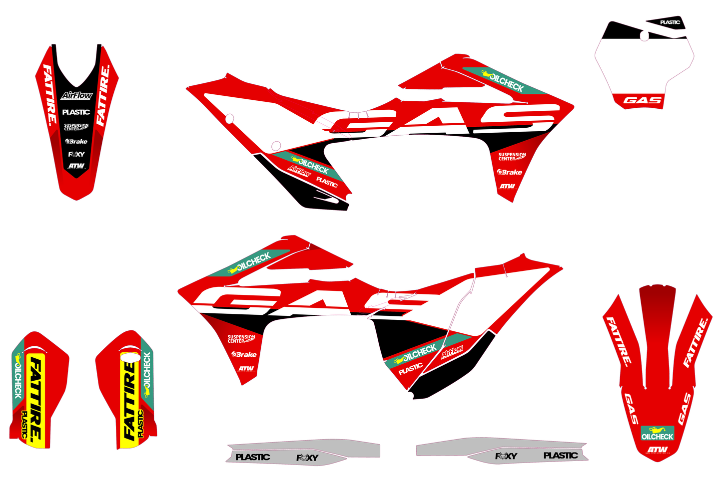 KIT DÉCO MOTOCROSS “TEAM” POUR GASGAS EC-ECF BLANC