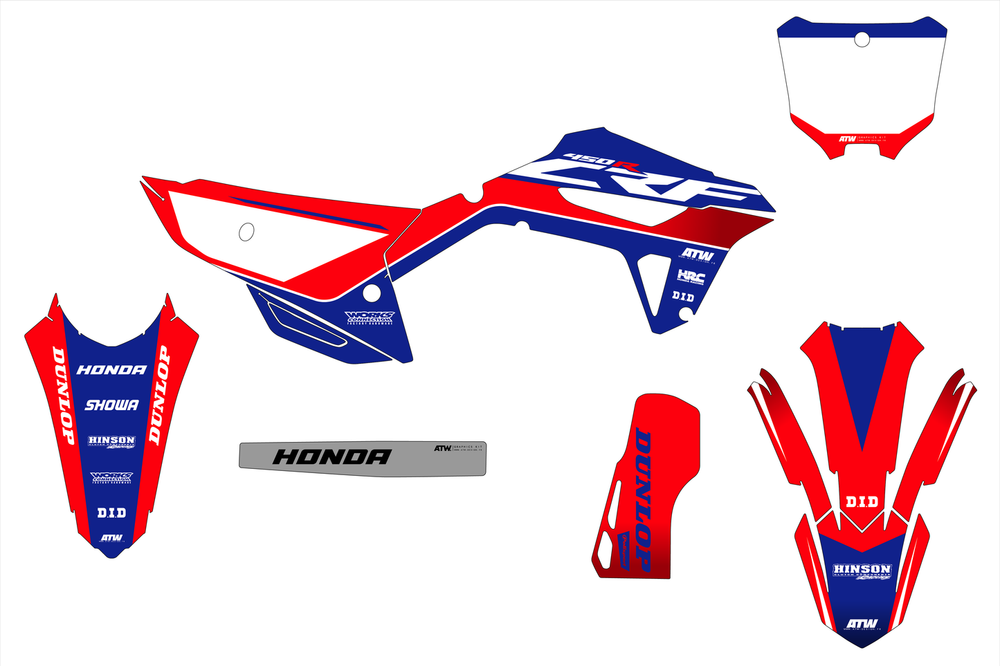 Kit déco motocross “Horizon” Honda CR - CRF Bleu