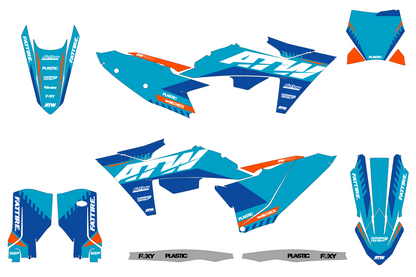 Kit déco Motocross "FILL" Pour KTM SX-SXF Cyan