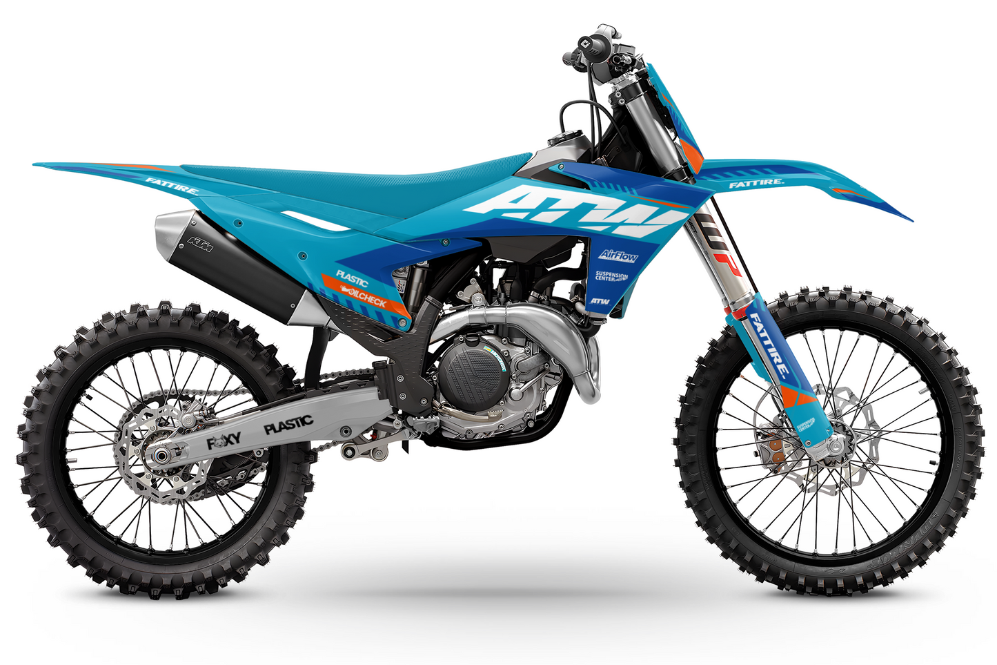 Kit déco Motocross "FILL" Pour KTM SX-SXF Cyan