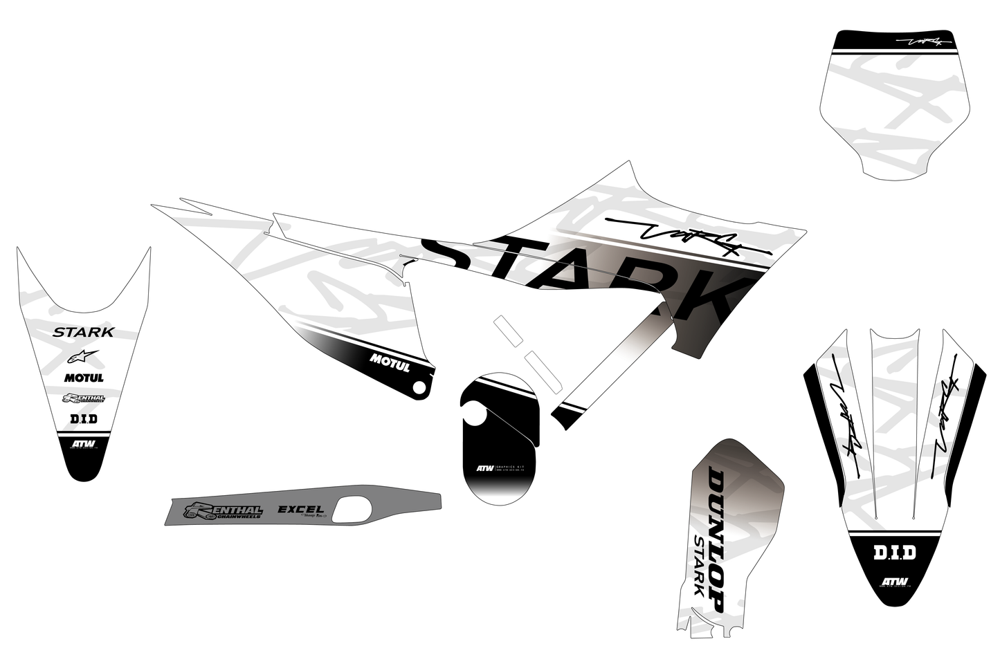 Kit déco motocross “Signature” Stark Future VARG Blanc