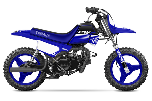 Kit déco motocross “Stripe” Yamaha PW 50 Bleu