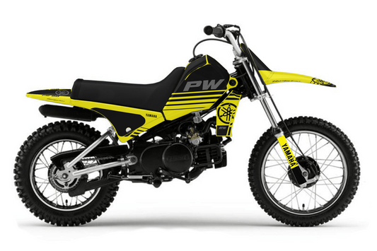 Kit déco motocross “Stripe” Yamaha PW 80 Jaune